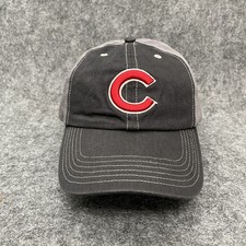 Fan Favorite Cubs Baseball Cap Strapback Grey Red C Logo One Size MLB