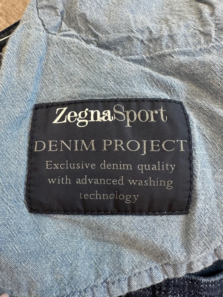 Мужские джинсы ZegnaSport Denim Project 32x32 темная стирка эластичные прямые штанины - Изображение 3 из 4