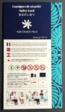 Air Tahiti Nui Boeing 787-9 Safety Card - 6/18