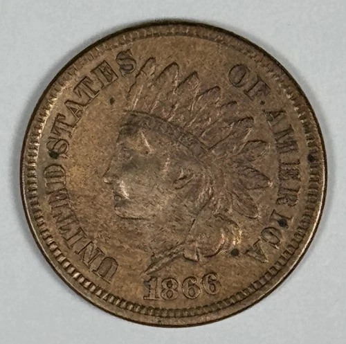 1866 INDIAN HEAD CENT XF/AU DETAILS