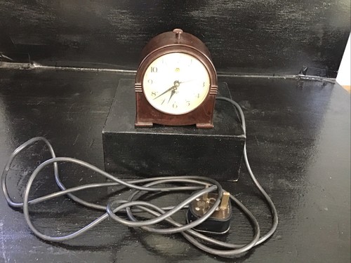 Fab Retro Vintage Smiths Sectric Electric Bakelite Bedside Alarm Clock Working - Picture 2 of 4