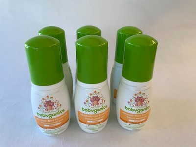 Babyganics Alcohol-free Foaming On-The-Go Hand Sanitizer 6-PACK Mandarin
