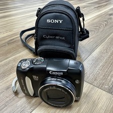 Canon PowerShot SX120 IS 10 MP Digital Camera 10x Zoom, Tested, w/ Case