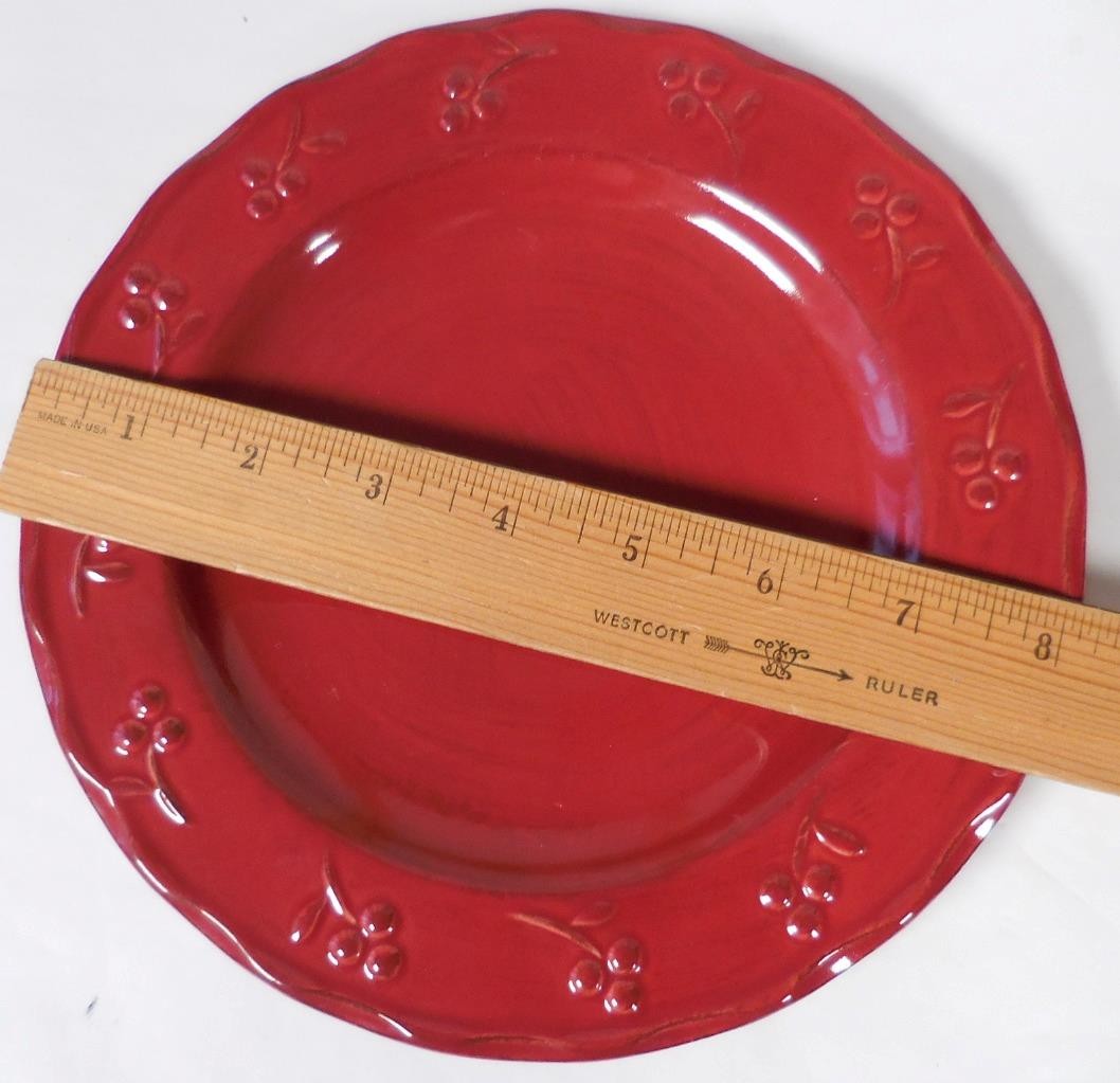 Debby Segura Bella Red 8" Salad/Dessert Plate with Cherries (2004), Signature