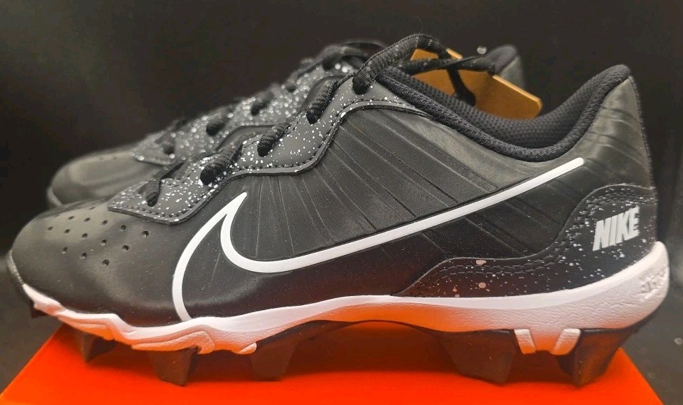 Nike Alpha Huarache 4 Keystone Baseball Cleats Size 4Y, Black