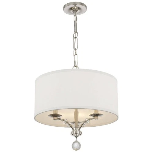 Crystorama Mirage 18" Wide Polished Nickel 3-Light Pendant - Picture 4 of 6