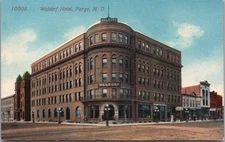 FARGO, North Dakota Postcard WALDORF HOTEL Street View / Acmegraph / Unused