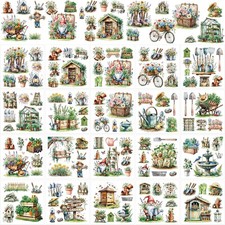 Flower Rub on Transfers for Crafts - 20 Sheets Vintage Garden Rub on Transfers f