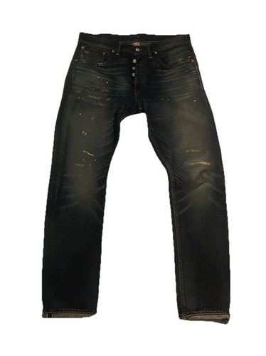 Double R L Ralph Lauren Japanese Selvedge Denim Slim Fit Jeans Size 33x32