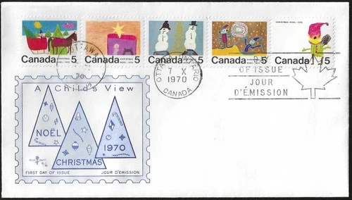 🍁Canada   #520a  "CHRISTMAS COMBO "    Fine Used  1970  Rosecraft Cover