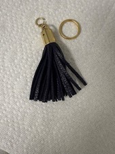 Pebbled Leather Tassel Navy Blue for Purse Decoration ,Purse Charm or Key Ring