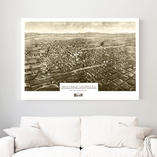 Alte Karte von Billings, MT 1904 - Vintage Billings Montana Art - Bild 3 von 29