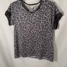 Women's Top (M) Lucky Brand Leopard Print Sleepwear Top