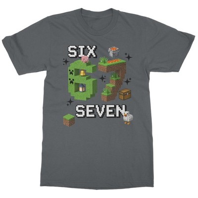 Six Seven Pixel Block World � 67 Mine Gaming Design Unisex T-Shirt
