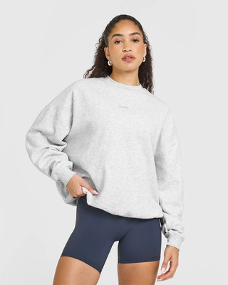 Oner Active Mid Weight Sweatshirt, Size L, Light Grey Marl