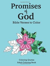 PROMISES OF GOD BIBLE VERSES TO COLOR COLORING QUOTES By Xist Publishing NEW
