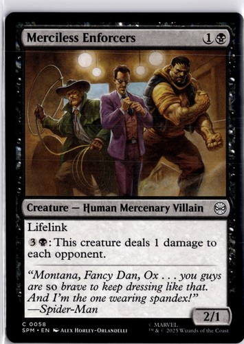 Merciless Enforcers C Marvel's Spider-Man 58 MTG Card - Picture 1 of 2