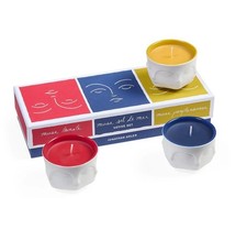 Image of Jonathan Adler Red, Blue & Yellow Votive Set Muse Collection Beautiful Gift Box