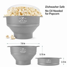 Zulay Kitchen Silicone Microwave Popcorn Popp...