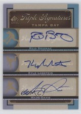 2012 SP Signature Edition Triple Signatures Reid Brignac Wade Davis Auto 0c3