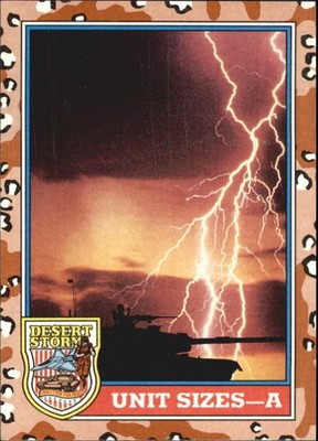1991 Desert Storm (Topps) #141 Unit Sizes - A - NM-MT