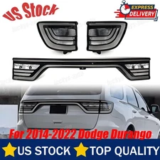 3Pcs Tail Lights Fits 2014-2022 Dodge Durango Liftgate Center Camera Hole Smoked
