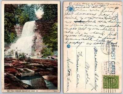 The Cascade Mountain Lake VA Postcard
