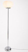 The Very Collection Frosted Sculptural Floor Lamp Chrome Glass WQBMF