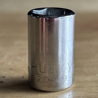 Husky Tools 9mm Shallow Socket 1/4'' Drive 6 Point 20509 Vintage Made in USA