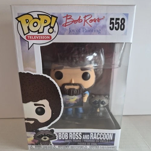 New Funko Pop - Bob Ross and Raccoon 558 - Joy of Painting - Pop Television