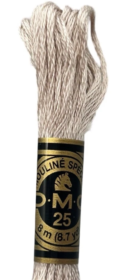 12 Skeins DMC Cotton Embroidery Floss Light Driftwood 05 France 8.7y Each NEW - Image 3 of 4
