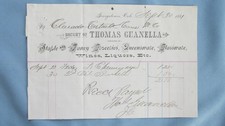 1881 Georgetown Colorado Thomas Guanella Groceries & Liquors Billhead-Mining