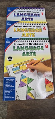 Carson Dellosa Language Arts Interactive Notebook 6-8 Grade Paperback Lot
