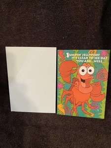 Unused Vintage WALT DISNEY LITTLE MERMAID SEBASTIAN Gibson Thinking Of You Card
