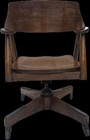 MCM Vintage Wood Swivel Bankers Chair with Casters, Jasper Co. — photo 8