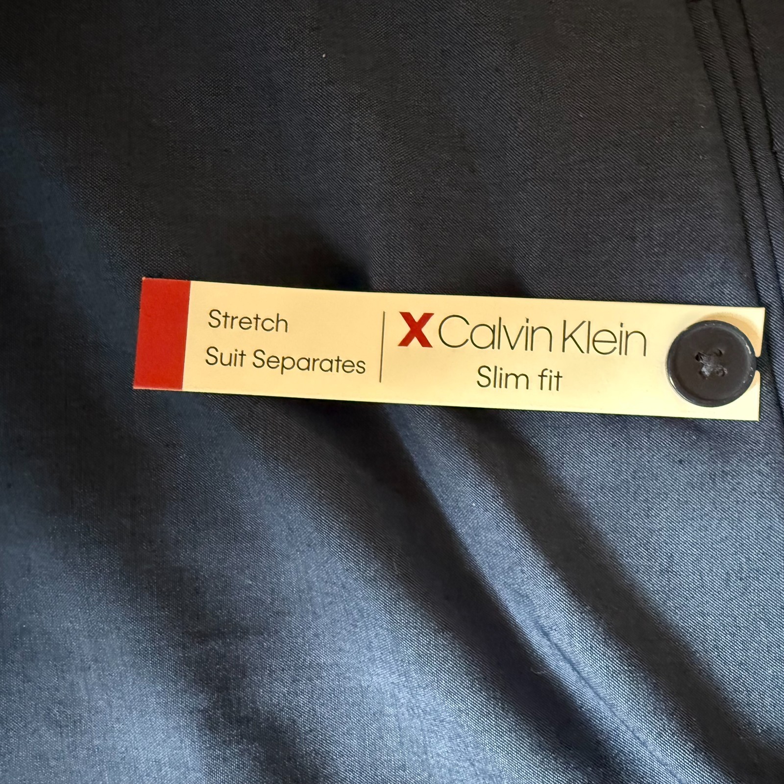 Calvin Klein Blue Slim Fit Stretch Dress Pants Modern Tailored Men 44x30 NWT thumbnail 11