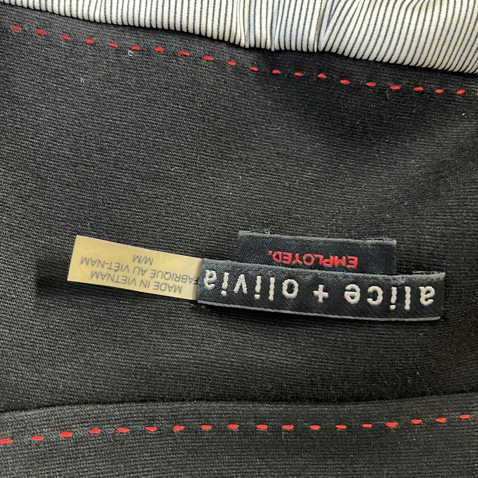 Chaqueta Alice + Olivia Mujer Mediana Negra Addison Bow Crop Blazer Empleado Preppy Foto 3 de 4