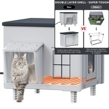 Indestructible Heated Cat House for Outside - Extremely Waterproof ...
