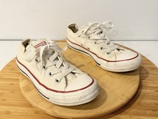 Converse Chuck Taylor All Star Women's Shoes Size 6 White Red Lace Up M7652