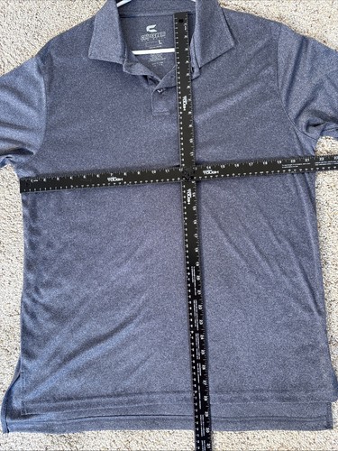 Colosseum Athletics Blue Gray Lightweight Short Sleeve Collared Polo Shirt Large - Picture 6 of 6