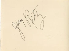 Jimmy Ritz- Signed Paper