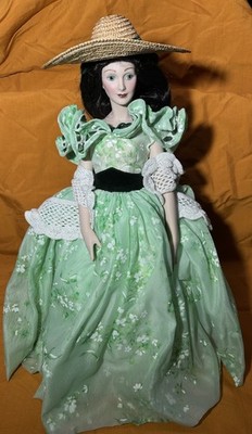 VGC Franklin Mint Heirloom Portrait Doll Vivien Leigh SCARLETT O'HARA 19 inch