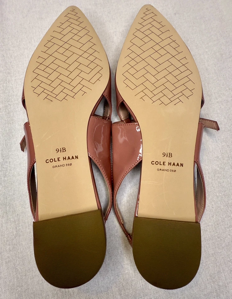 Cole Haan Anya Slingback Flat in Rouge colored Patent Leather Size 9.5 B width - Image 3 of 4
