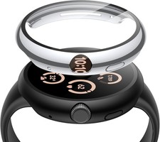 2PCS Hard PC Screen Protector  Case for Google Pixel Watch 3 41mm Easy Installa