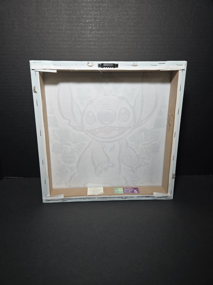Disney Lilo & Stitch Floral Stitch Canvas Wall Art 12x12" - Image 3 of 4