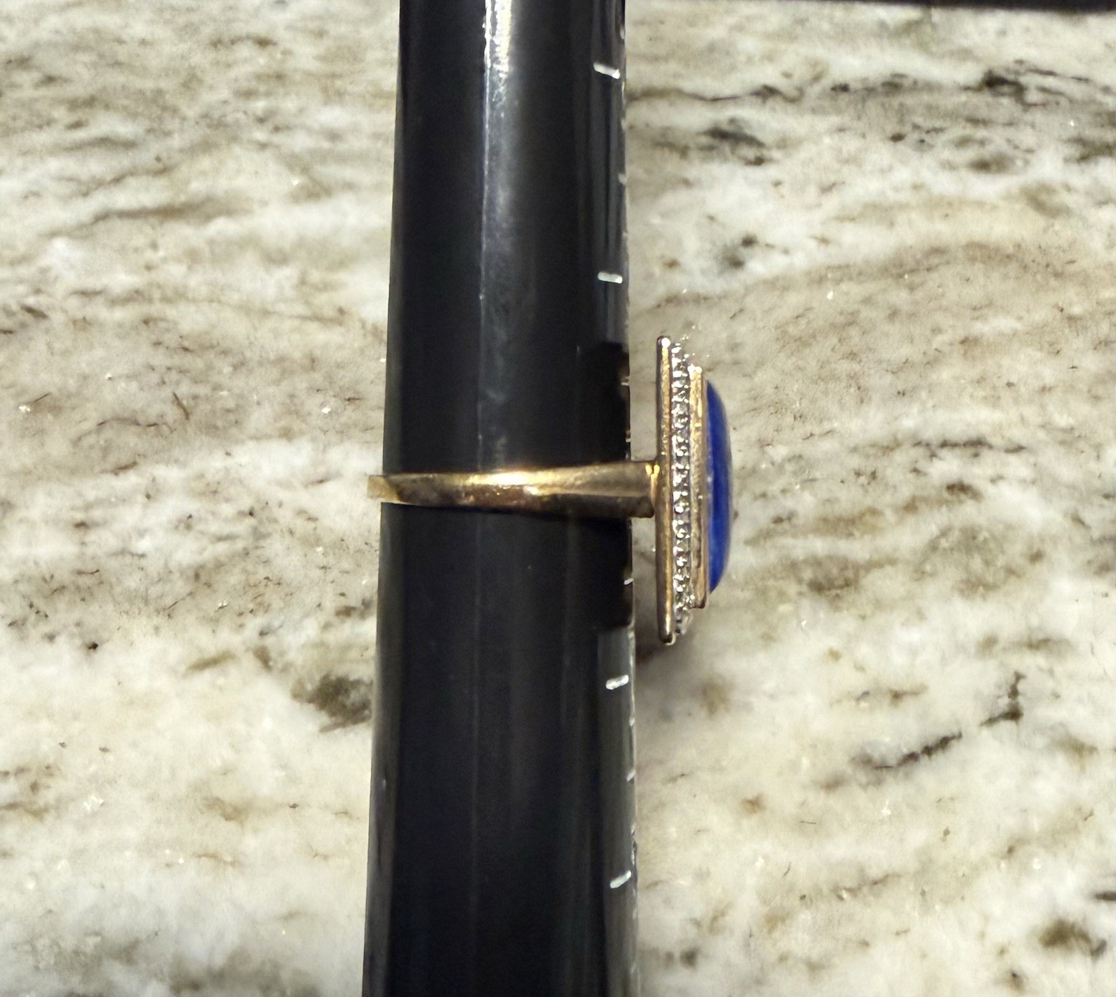 Sterling Rectangular Cocktail Ring Size 10 - image 6