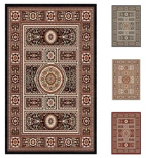 Regency Area Rug with Traditional Persien Medallion Jute Backing Rugs