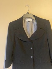 TAHARI by Arthur S. Levine Women's Straight Button Blazer Jacket Gray Size 10