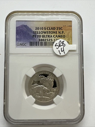 2010 S Clad Yellowstone N. P. State Quarter 25c NGC PF70UC SR8-14