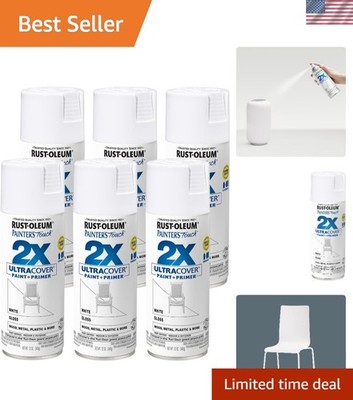 Brand New Painter's Touch 2X Ultra Cover Spray Paint 6 Pack Gloss White